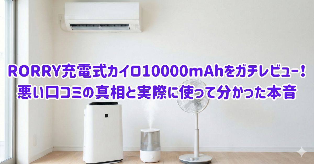 RORRY充電式カイロ10000mAhをガチレビュー！悪い口コミの真相と実際に使って分かった本音の画像