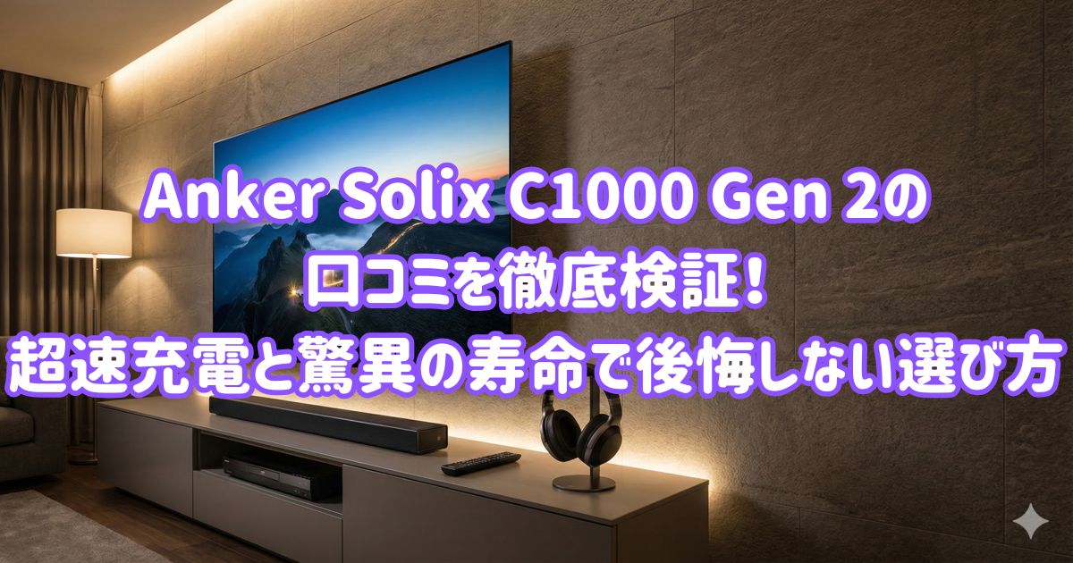 Anker Solix C1000 Gen 2の口コミを徹底検証！超速充電と驚異の寿命で後悔しない選び方の画像