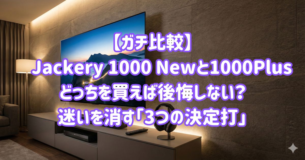 【ガチ比較】Jackery 1000 Newと1000Plus、どっちを買えば後悔しない？迷いを消す「3つの決定打」の画像