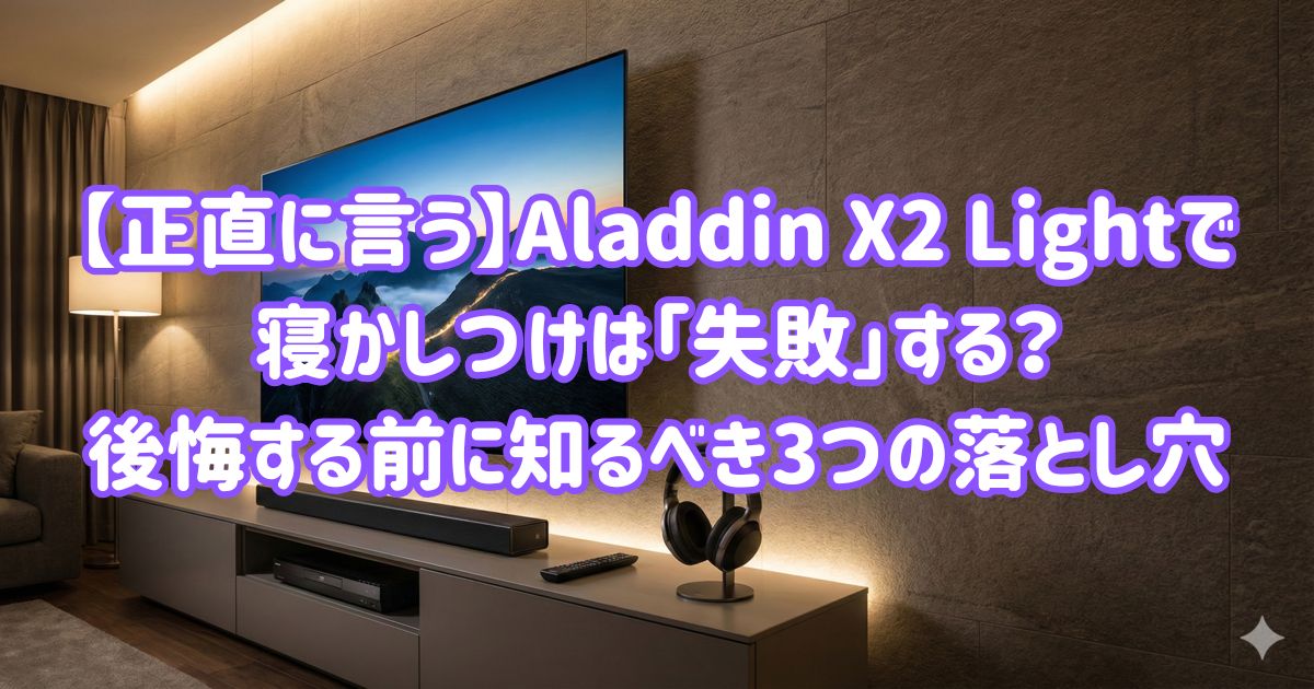 【正直に言う】Aladdin X2 Lightで寝かしつけは「失敗」する？後悔する前に知るべき3つの落とし穴の画像