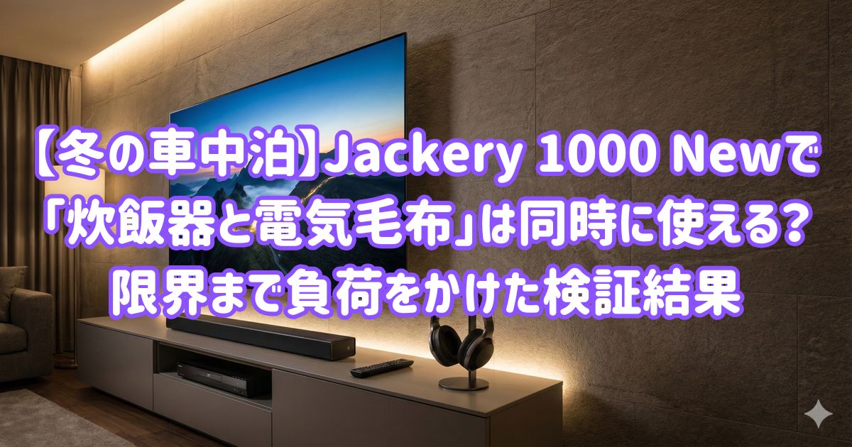 【冬の車中泊】Jackery 1000 Newで「炊飯器と電気毛布」は同時に使える？限界まで負荷をかけた検証結果の画像