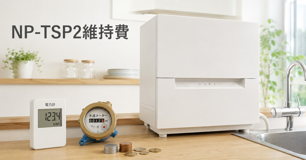 NP-TSP2の電気代・水道代はいくら?お手入れ方法も解説