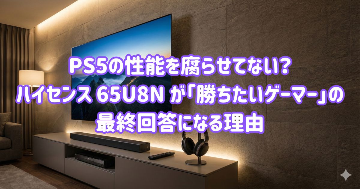 PS5の性能を腐らせてない？ハイセンス 65U8N が「勝ちたいゲーマー」の最終回答になる理由の画像