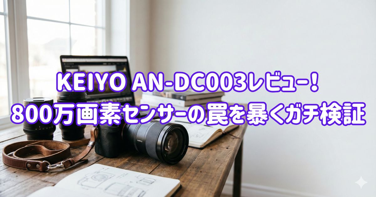 KEIYO AN-DC003レビュー！800万画素センサーの罠を暴くガチ検証の画像