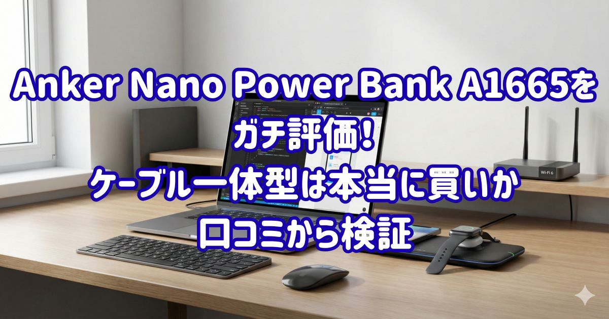 Anker Nano Power Bank A1665をガチ評価！ケーブル一体型は本当に買いか口コミから検証の画像