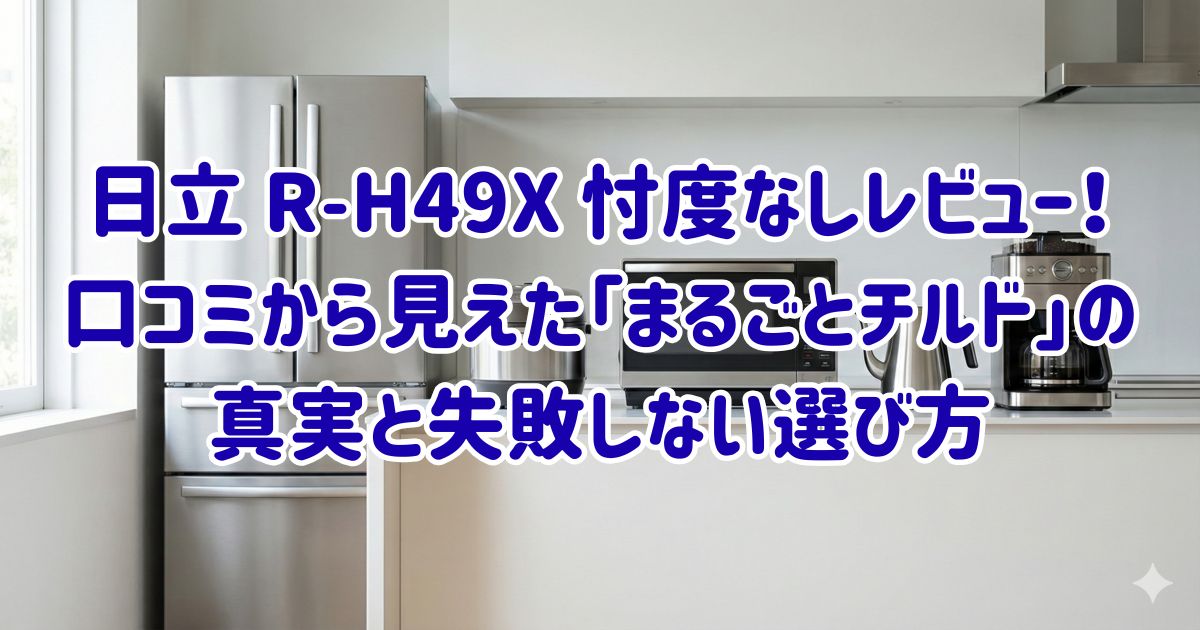 日立 R-H49X 忖度なしレビュー！口コミから見えた「まるごとチルド」の真実と失敗しない選び方の画像