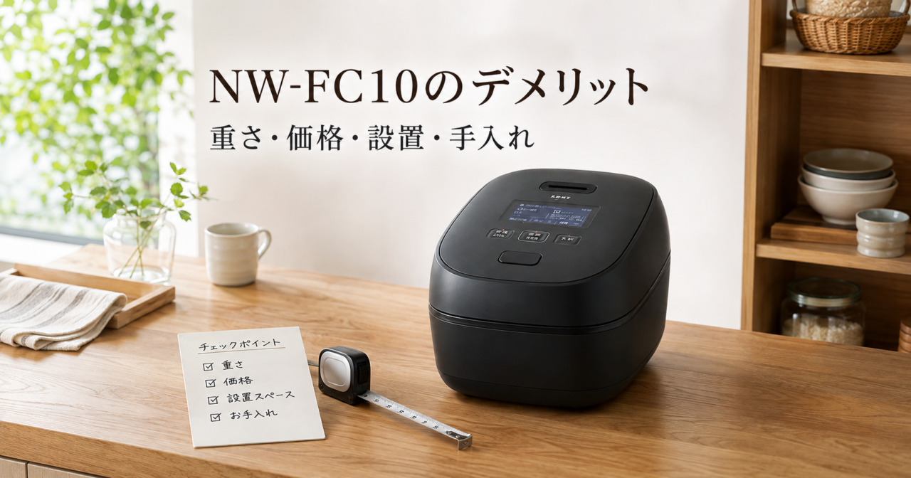 NW-FC10のデメリットは？8kg・価格・お手入れを確認の画像