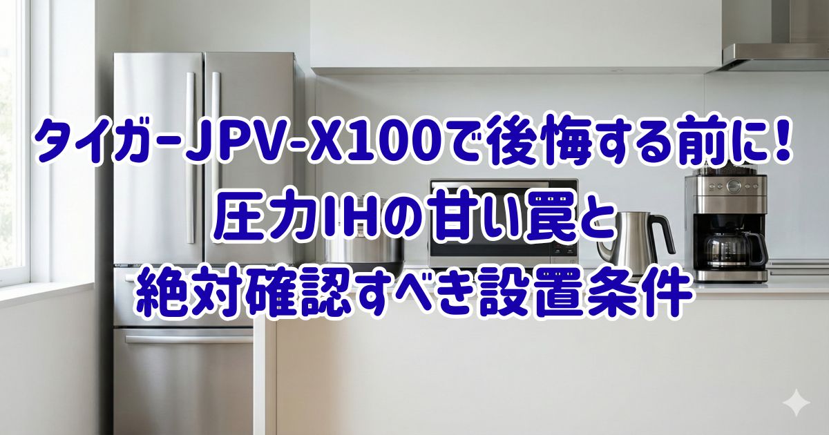 タイガーJPV-X100で後悔する前に！圧力IHの甘い罠と絶対確認すべき設置条件の画像