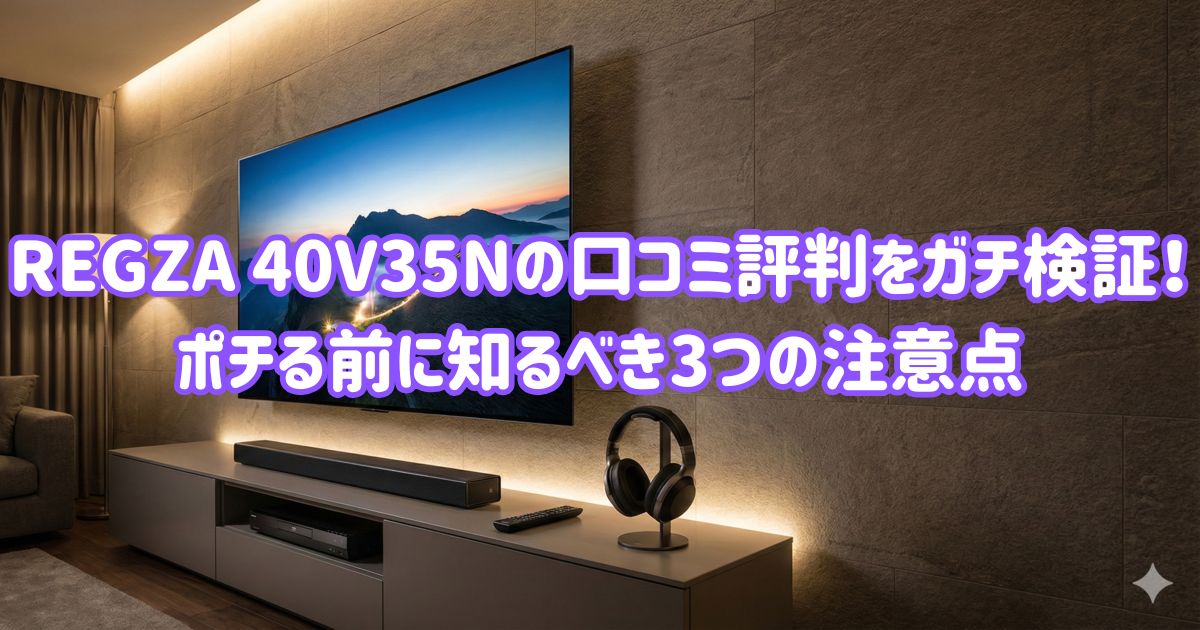 REGZA 40V35Nの口コミ評判をガチ検証！ポチる前に知るべき3つの注意点の画像