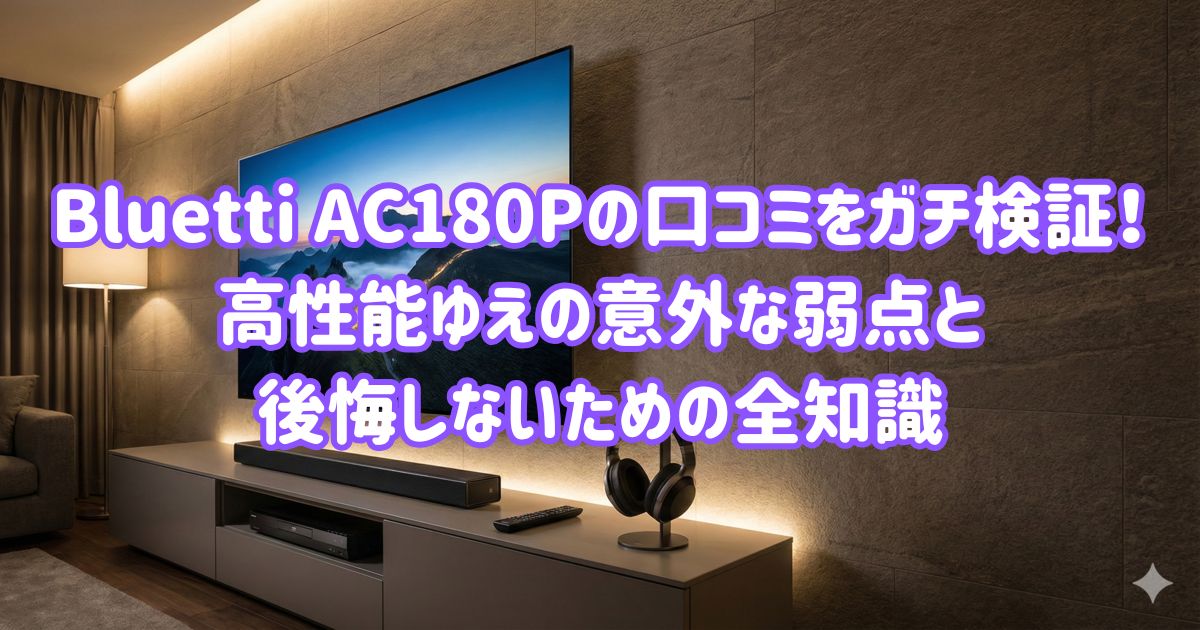 Bluetti AC180Pの口コミをガチ検証！高性能ゆえの意外な弱点と後悔しないための全知識の画像