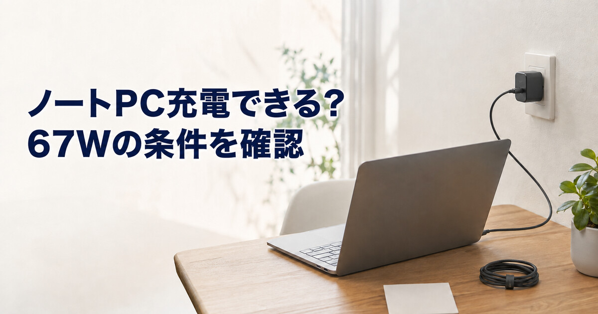 Anker Prime Wall Charger 67WでノートPCは充電できる？対応機種とケーブルの画像