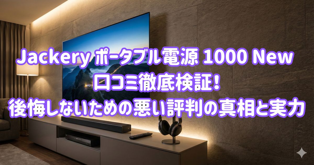 Jackery ポータブル電源 1000 New 口コミ徹底検証！後悔しないための悪い評判の真相と実力の画像
